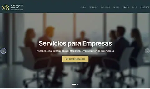 Diseño web para Manriquez Rivera